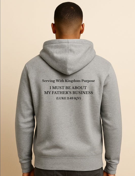 "Kingdom Purpose" Classic Logo Hoodie – Heather Grey