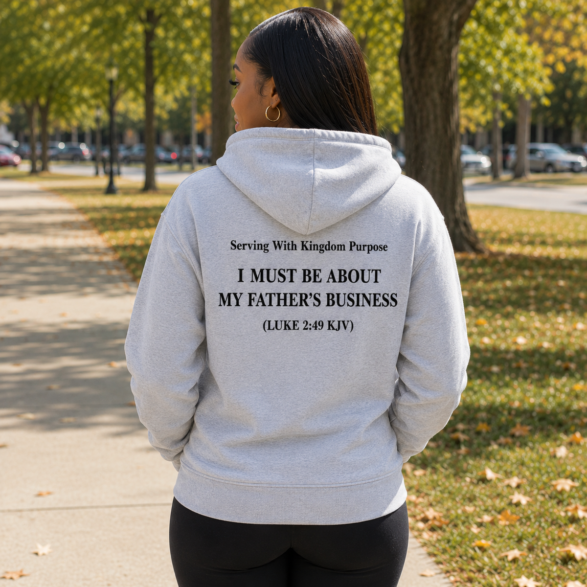 "Kingdom Purpose" Classic Logo Hoodie – Heather Grey