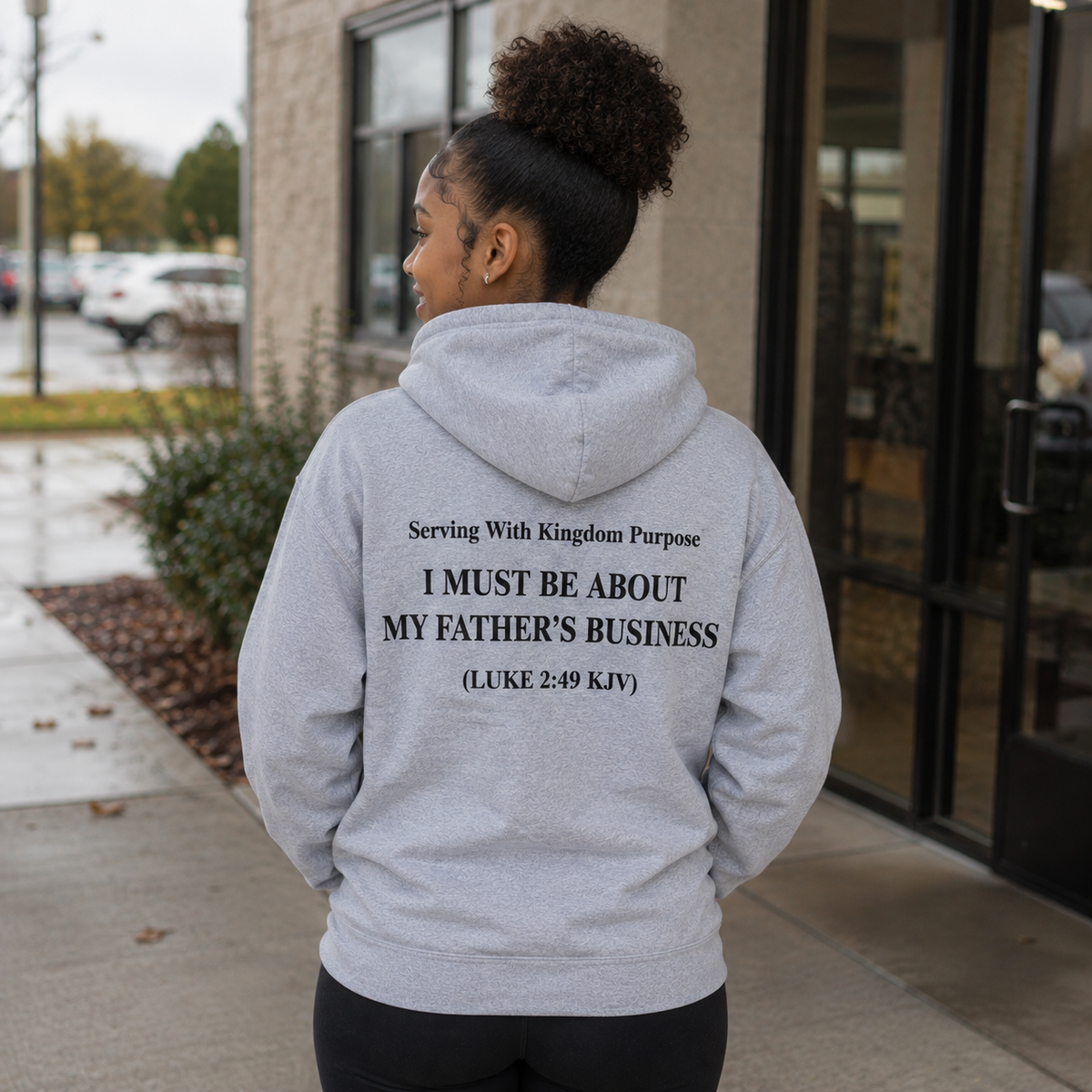 Kingdom Purpose" Classic Logo Hoodie – Heather Grey Teen