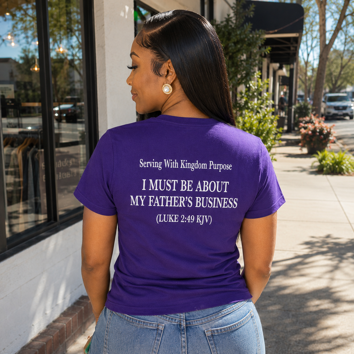 "I Am About My Father's Business" Women's Classic Tee