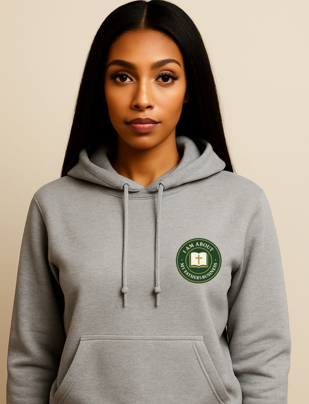 "Kingdom Purpose" Classic Logo Hoodie – Heather Grey
