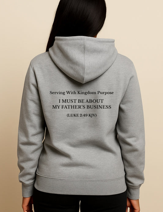 "Kingdom Purpose" Classic Logo Hoodie – Heather Grey