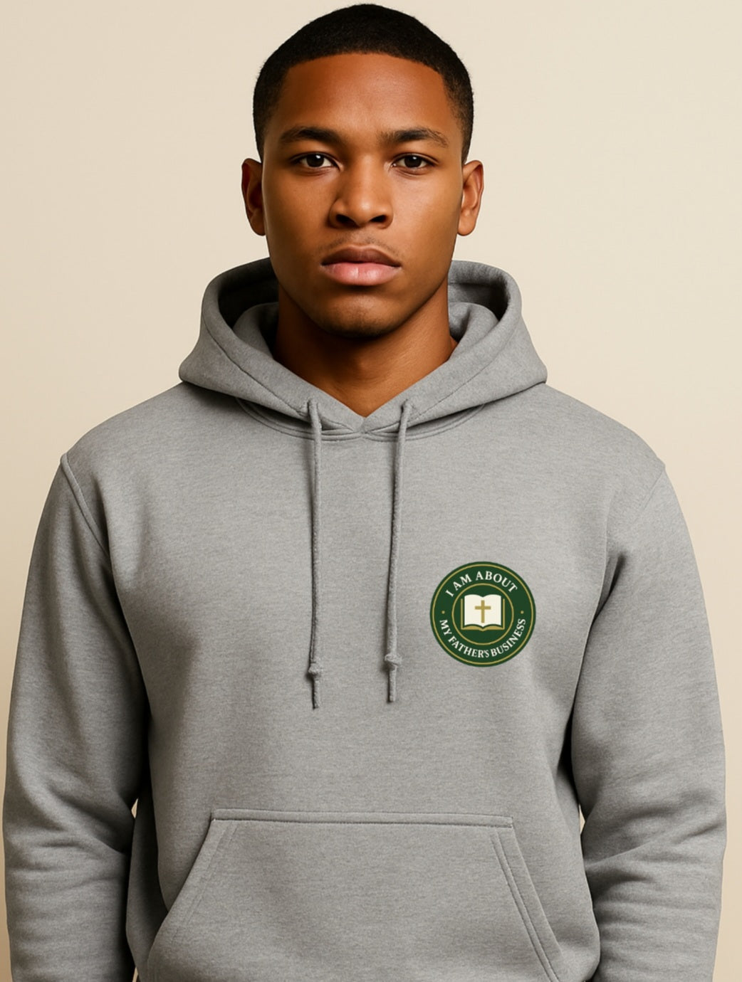 "Kingdom Purpose" Classic Logo Hoodie – Heather Grey