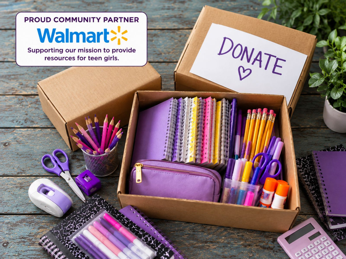 Donation supplies supporting teen girls