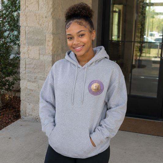 Kingdom Purpose" Classic Logo Hoodie – Heather Grey Teen