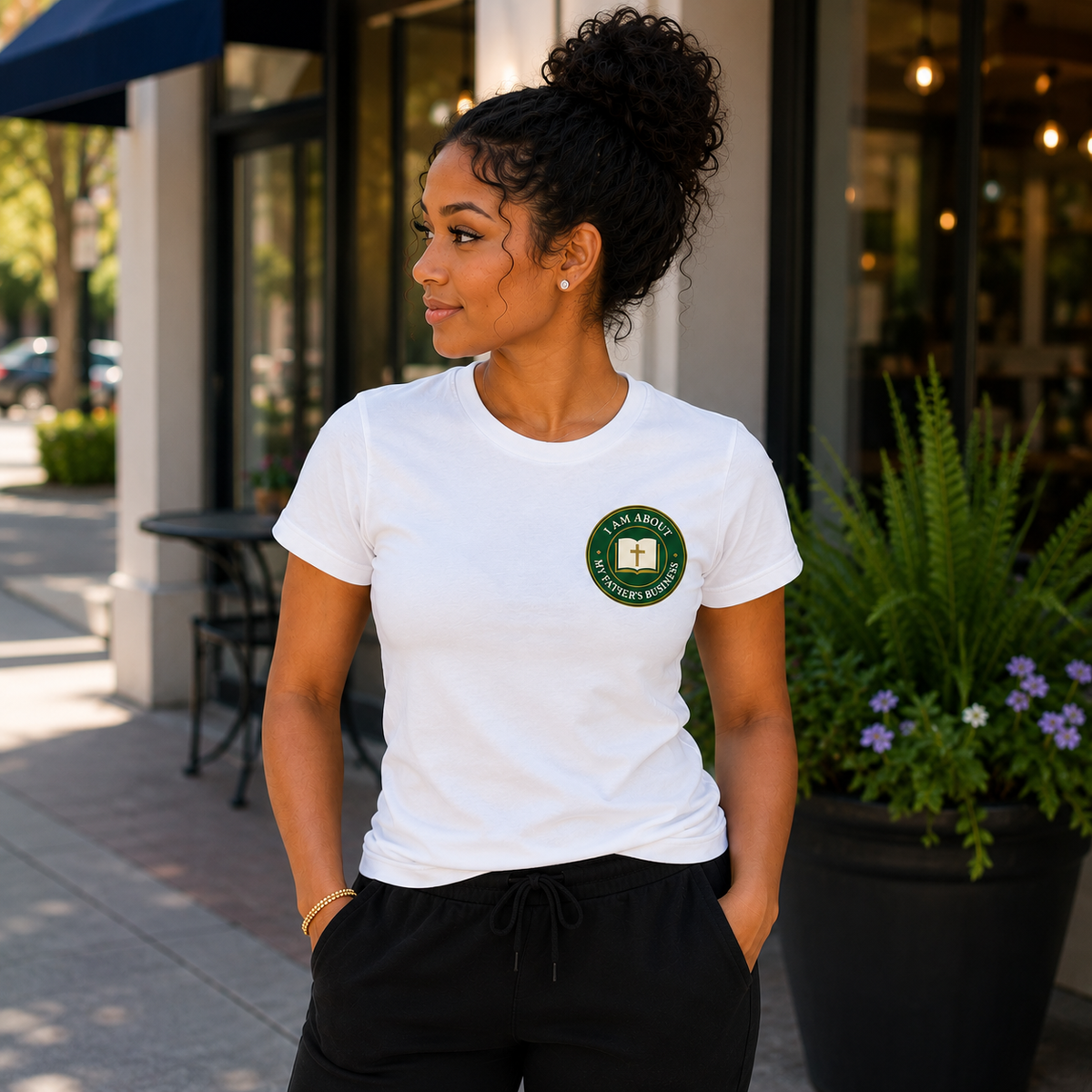 "I Am About My Father's Business" Women's Classic Tee