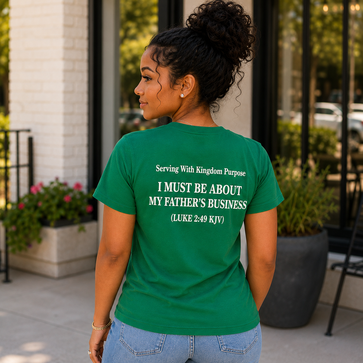 "I Am About My Father's Business" Women's Classic Tee