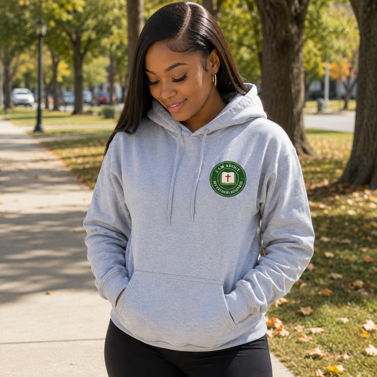 "Kingdom Purpose" Classic Logo Hoodie – Heather Grey