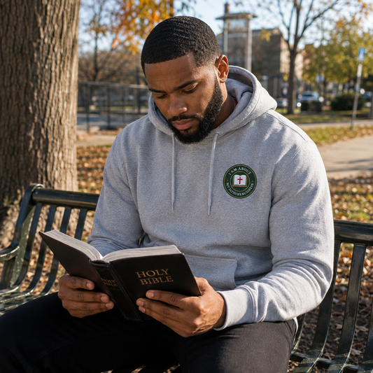 "Kingdom Purpose" Classic Logo Hoodie – Heather Grey
