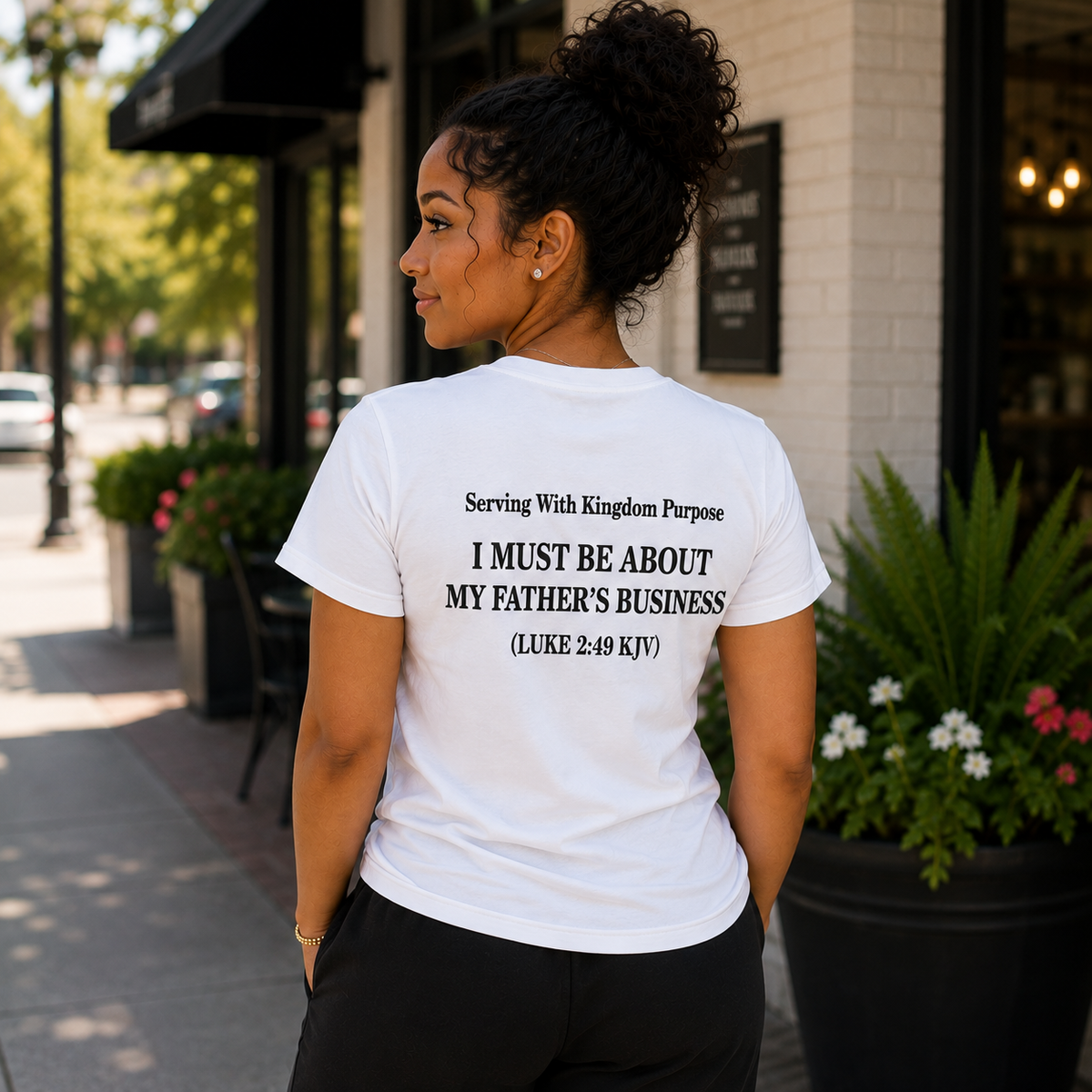 "I Am About My Father's Business" Women's Classic Tee